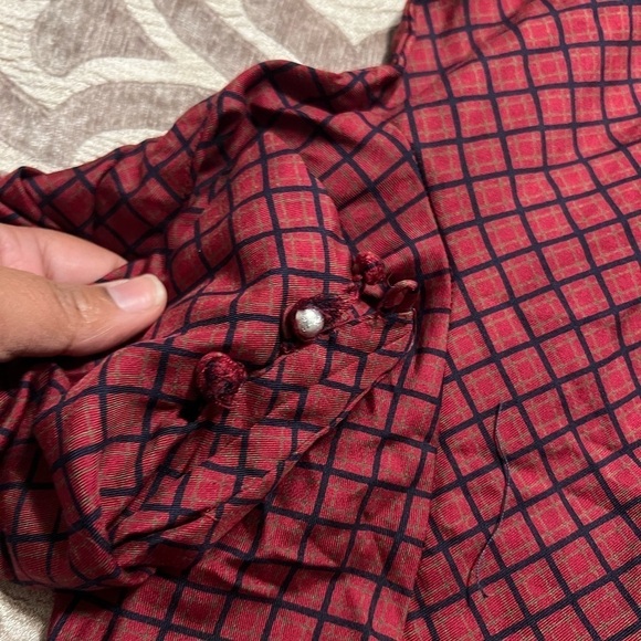 Vintage Eleanor Colton Women's Wine Silk Dress – Size 14 - Picture 10 of 11